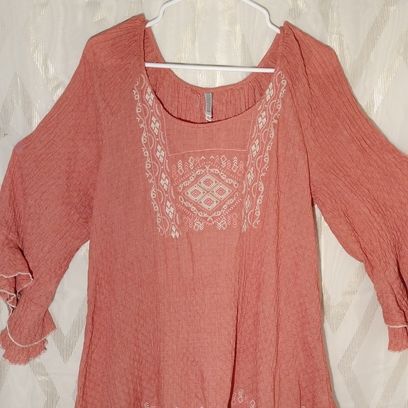 DRESS MONORENO, SIZE L, 100% COTTON, ORANGE COLOR - Picture 3 of 9